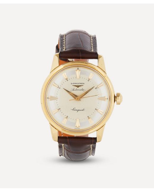 Designer Vintage 1950s Longines Automatic Conquest 18ct Watch