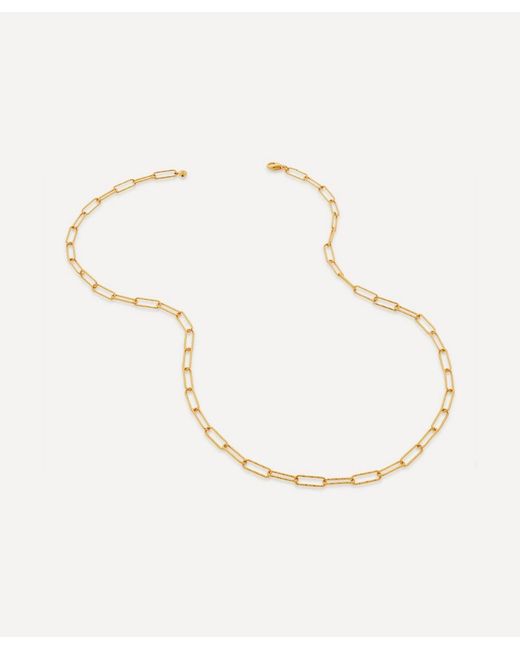 Monica Vinader Plated Vermeil Silver Alta Textured Chain Necklace