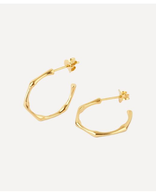 Dinny Hall -Plated Bamboo Small Hoop Earrings