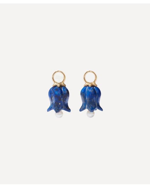 Annoushka 18ct Lapis Lazuli and Pearl Tulip Earring Drops