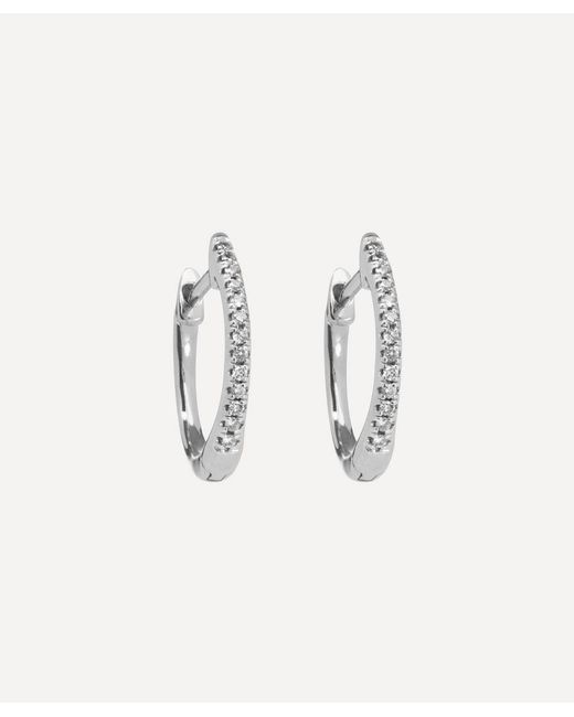 Annoushka 18ct Eclipse Diamond Fine Hoop Earrings