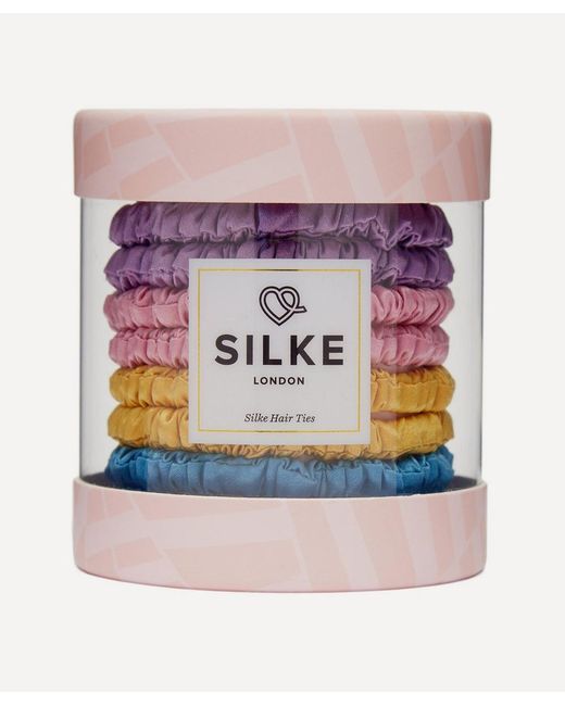 SILKE London Silk Hair Ties Pack of Eight