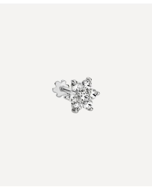 Maria Tash 7mm Diamond Flower Threaded Stud Earring
