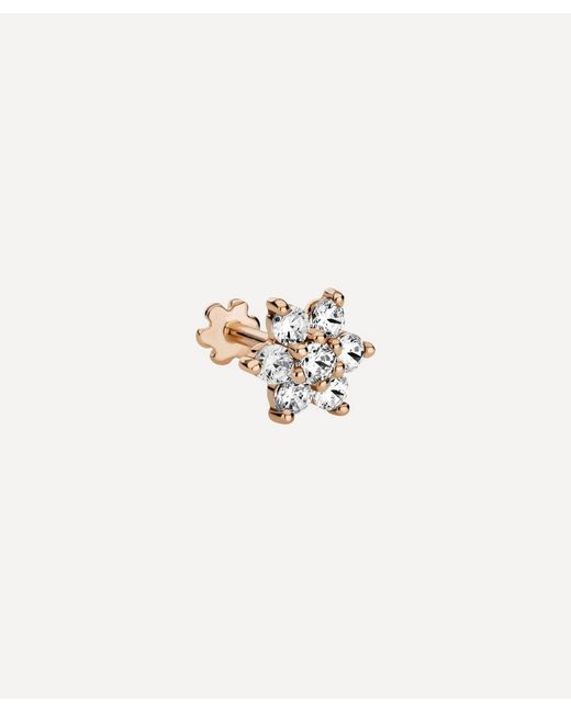 Maria Tash 7mm Diamond Flower Threaded Stud Earring