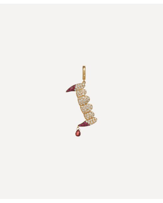 Annoushka x The Vampires Wife 18ct Release Bats Diamond and Ruby Charm