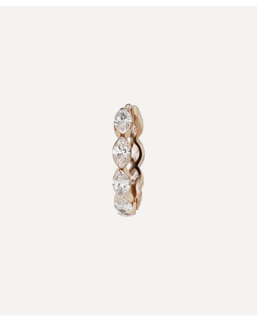 Maria Tash 6.5mm Invisible Set Diamond Marquise Eternity Hoop Earring