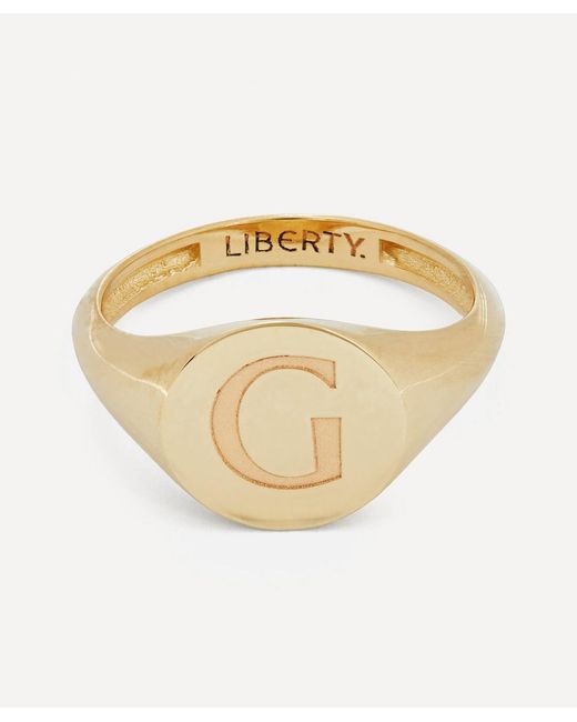 Liberty Initial Signet Ring G