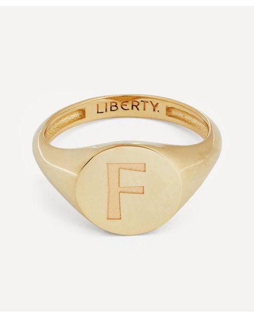 Liberty Initial Signet Ring F