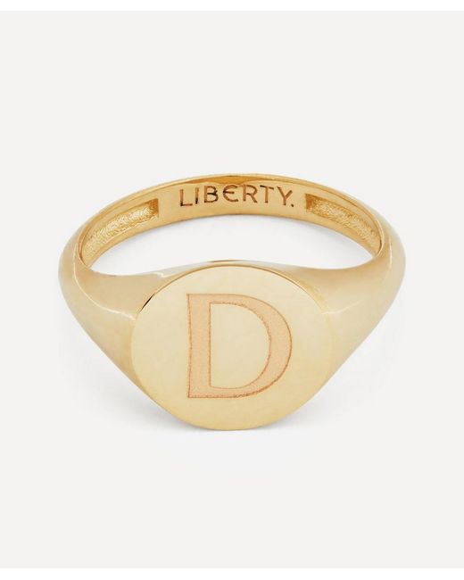 Liberty Initial Signet Ring D