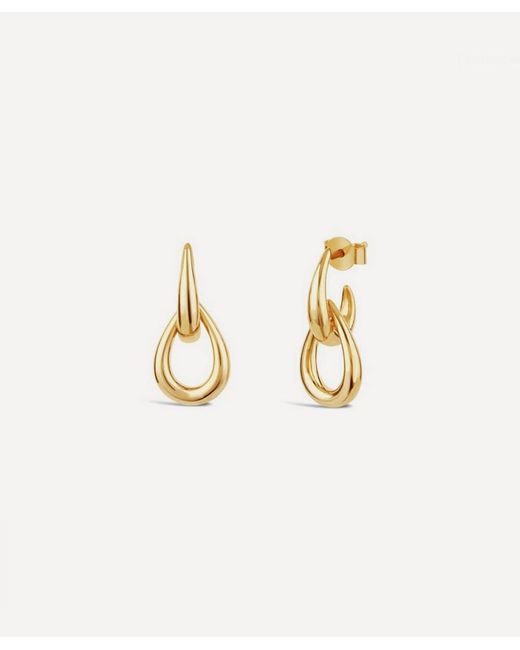 Dinny Hall Plated Vermeil Silver Raindrop Double Link Drop Earrings