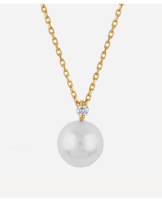Dinny Hall 14ct Shuga Pearl and Diamond Pendant Necklace