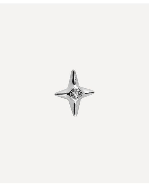 Maria Black White Gold Diamond Star Single Stud Earring