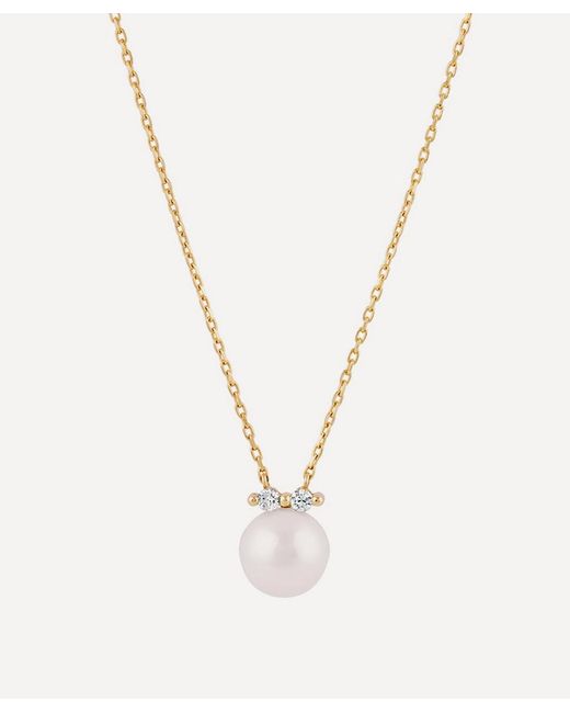 Dinny Hall 14ct Shuga Pearl and Diamond Pendant Necklace