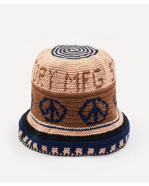 STORY mfg. Brew Peace Power Hand Crochet Bucket Hat