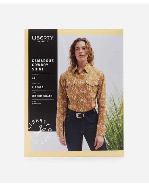 Liberty Fabrics Camargue Cowboy Shirt Sewing Pattern XL-XXL