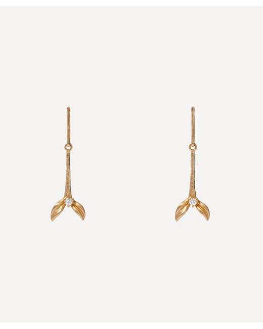 Annoushka 18ct Tulip Diamond Drop Earrings