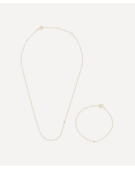 The Uniform -Plated The Solitaire Necklace and Bracelet Set