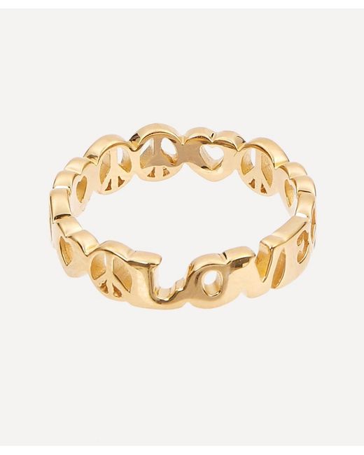 Missoma 18ct Plated Vermeil Silver Share the Love Stacking Ring