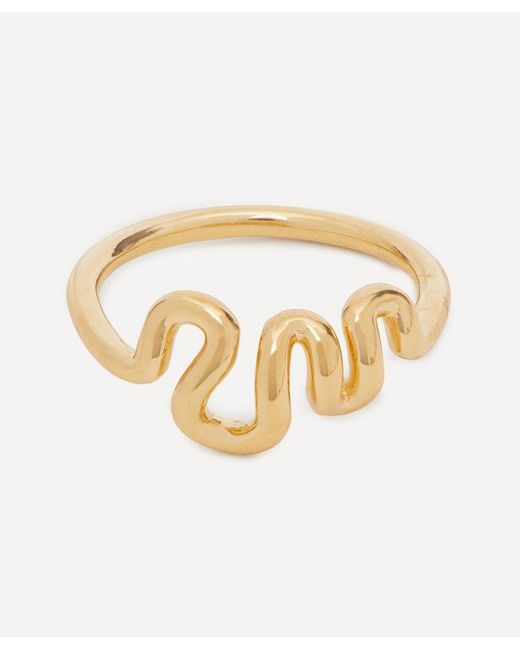 Missoma -Plated Vermeil Silver Squiggle Wavy Stacking Ring