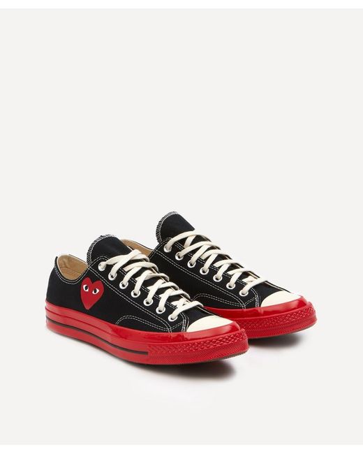 Comme Des Garcons Play x Converse 70s Canvas Low-Top Red Sole Trainers