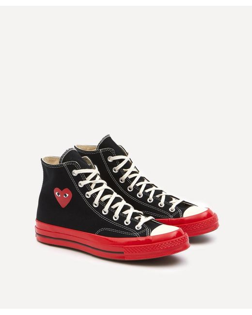 Comme Des Garcons Play x Converse 70s Hi-Top Red Sole Canvas Trainers