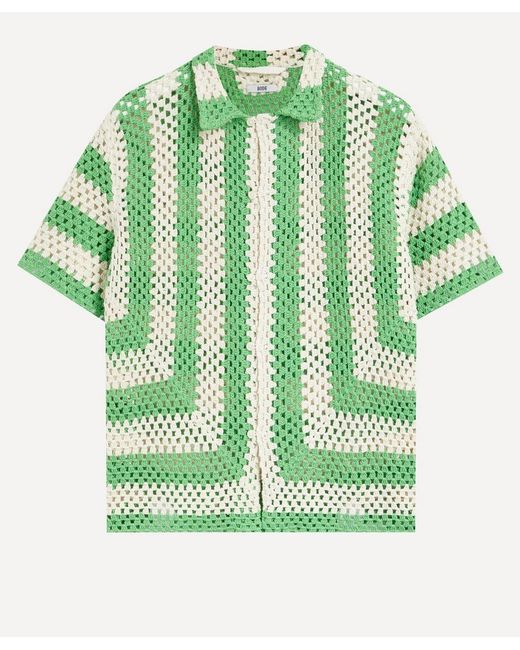 Bode Lime Crochet Shirt
