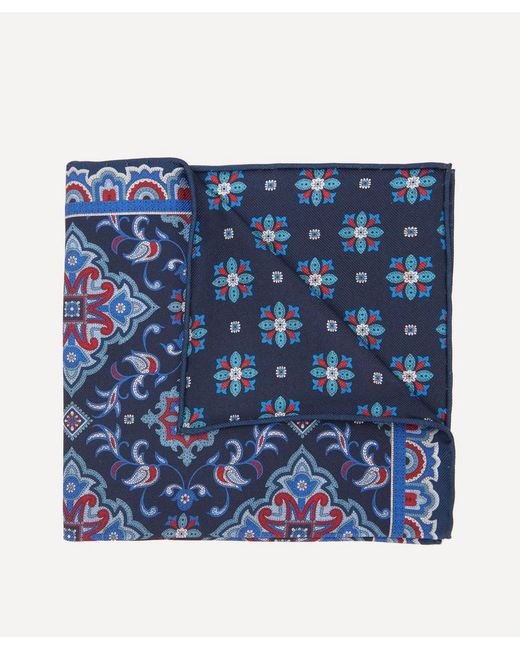 Liberty Chatsworth Double-Sided Printed Silk Pocket Square