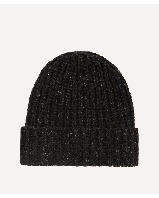 Johnstons of Elgin Donegal Ribbed Cashmere Beanie Hat