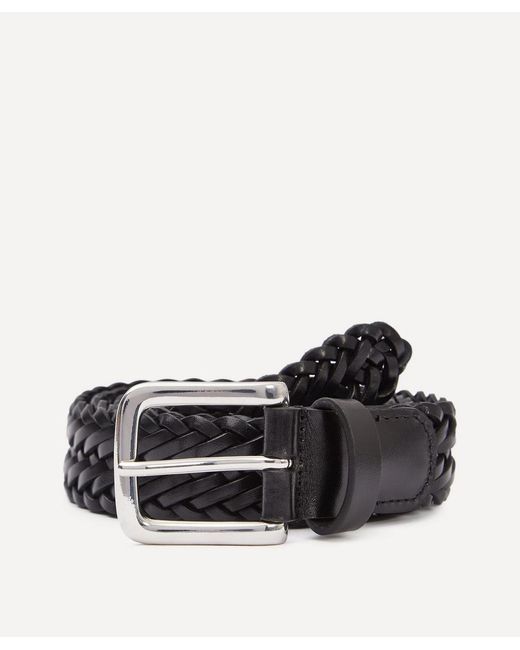 Andersons Narrow Woven Leather Belt