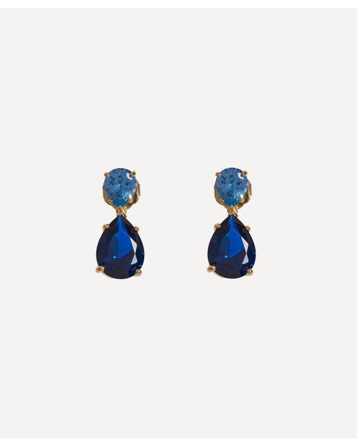 CZ by Kenneth Jay Lane 18Ct Gold-Plated Small Double Teardrop Earrings
