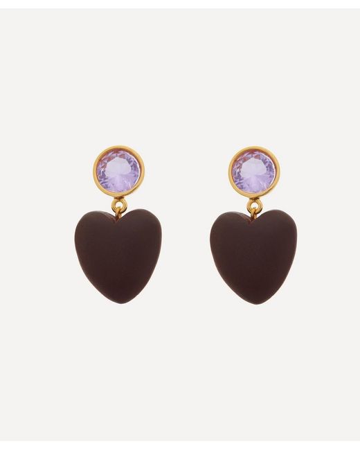 Lizzie Fortunato 24Ct Gold-Plated Violet Crush Drop Earrings