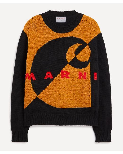 Marni X Carhartt Wip Logo Wool And Silk Jumper