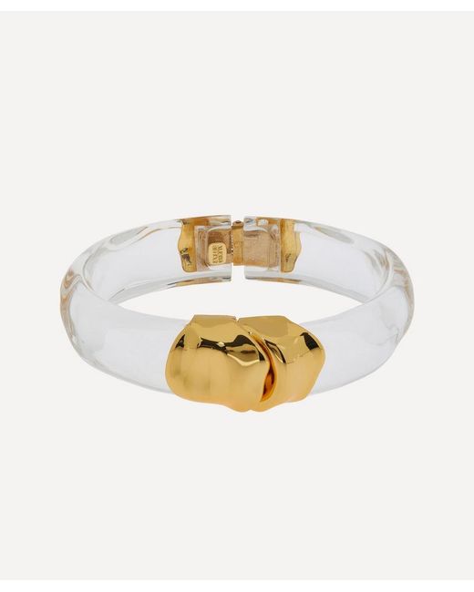 Alexis Bittar 14Ct Gold-Plated Molten Lucite Hinge Cuff Bracelet
