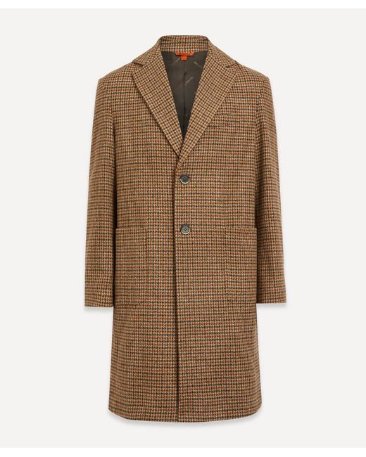 Barena Baron Houndstooth Tweed Coat