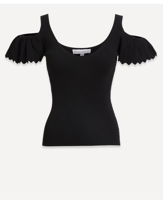 J.W.Anderson Cold Shoulder Ruffle Top