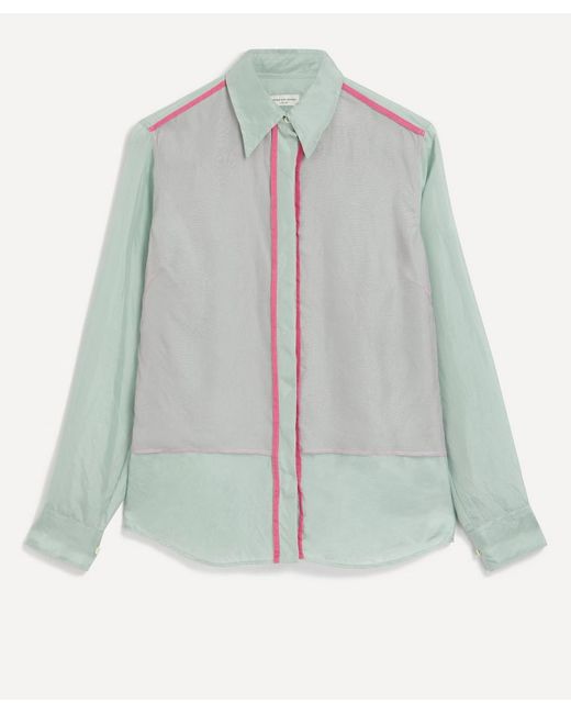 Dries Van Noten Colour-block Silk Shirt