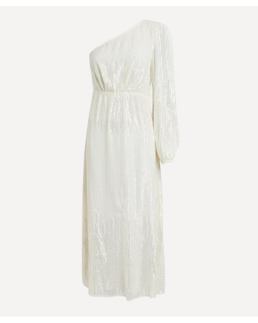 rixo Bradshaw One-Shoulder Sequin Dress