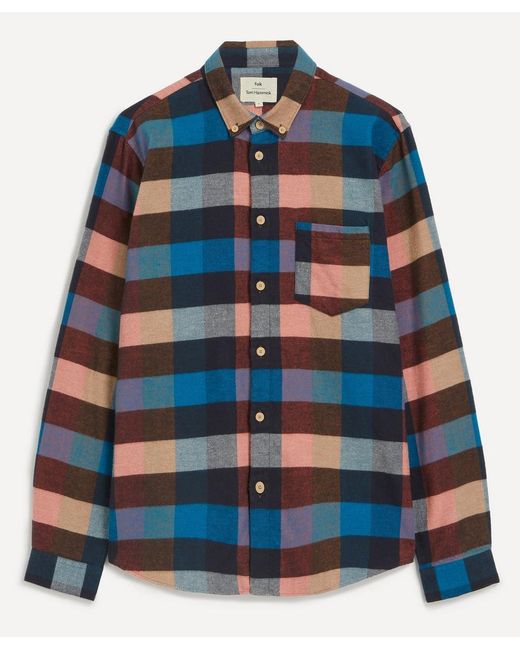Folk Relaxed Tan and Flannel Shirt