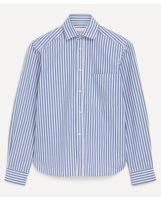 With Nothing Underneath The Classic Poplin Stripe Shirt