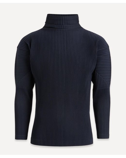 Homme Pliss Issey Miyake Pleated Mock-Neck Top