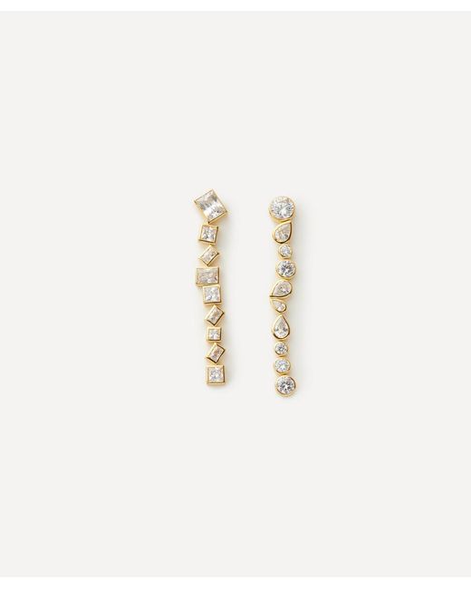 Completedworks 18ct Gold-Plated Vermeil Cubic Zirconia Gravitational Forces Earrings