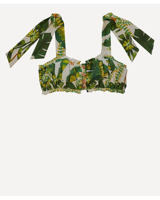 Farm Rio Tropical Forest Off Knot Crop-Top