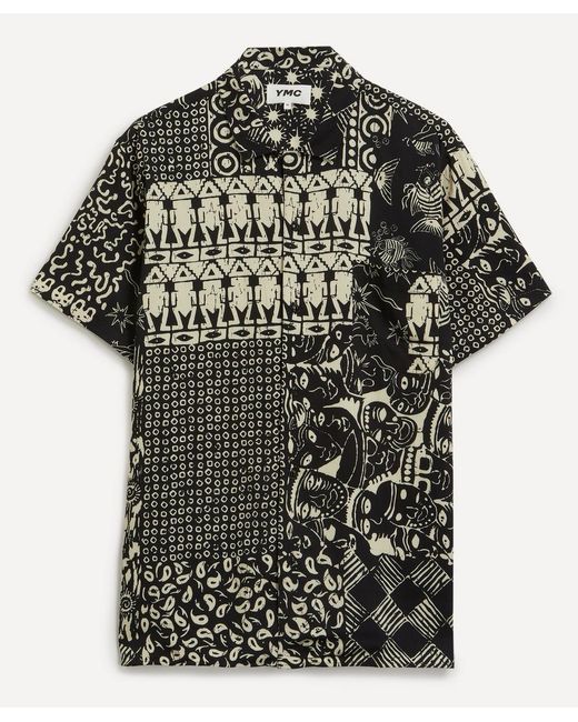 Ymc Malick Batik Patterned Short-Sleeve Shirt