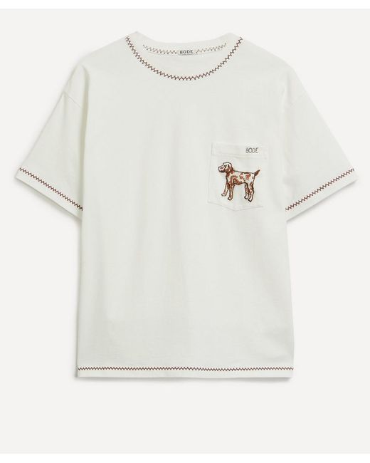 Bode Griffon Embroidered Pocket T-Shirt