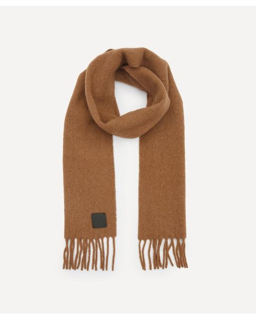 Totême Fringed Leather Patch Scarf