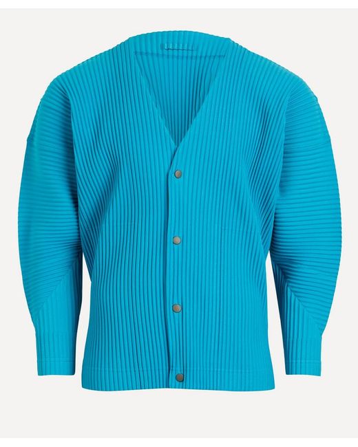 Homme Pliss Issey Miyake MC March Pleated V-Neck Cardigan