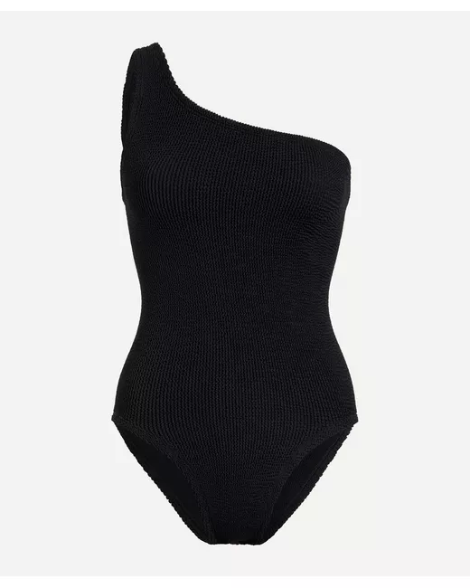 Hunza G Nancy One-Shoulder Crinkle Swimsuit