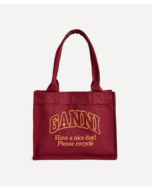 Ganni Large Easy Shopper Cotton Bag