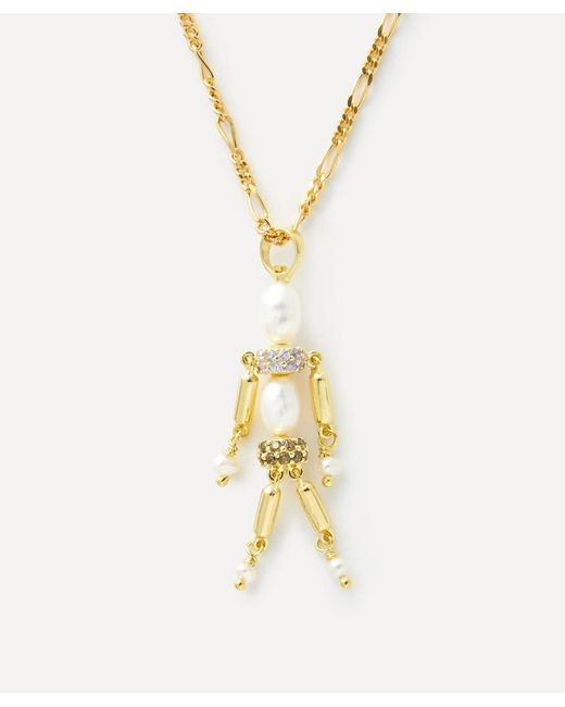Anna + Nina 14ct Gold-Plated Rocket Man Pendant Necklace One