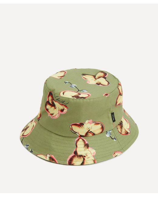 Paul Smith Orchid Print Cotton Bucket Hat